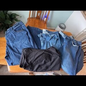 Lane Bryant Boot Cut, Wide Leg, and Boyfriend Jeans + a pair of leggings